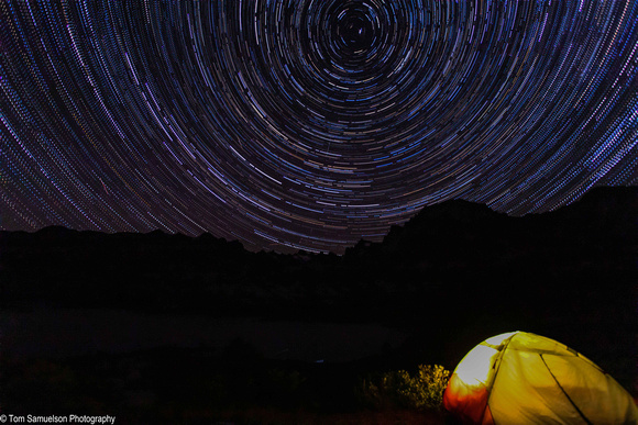 Wind River - Star Trails Over Tent